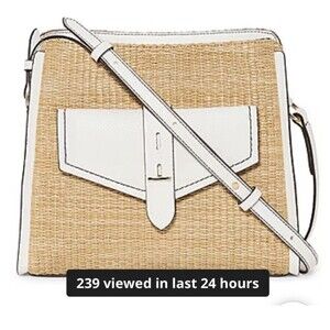 Liz Clairborne Kitt Crossbody Straw/white